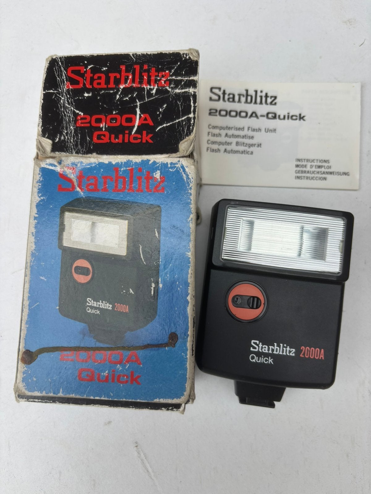 vintage Starblitz 2000A Quick flitser  originele verpakking, Ophalen of Verzenden, Gebruikt, Overige merken