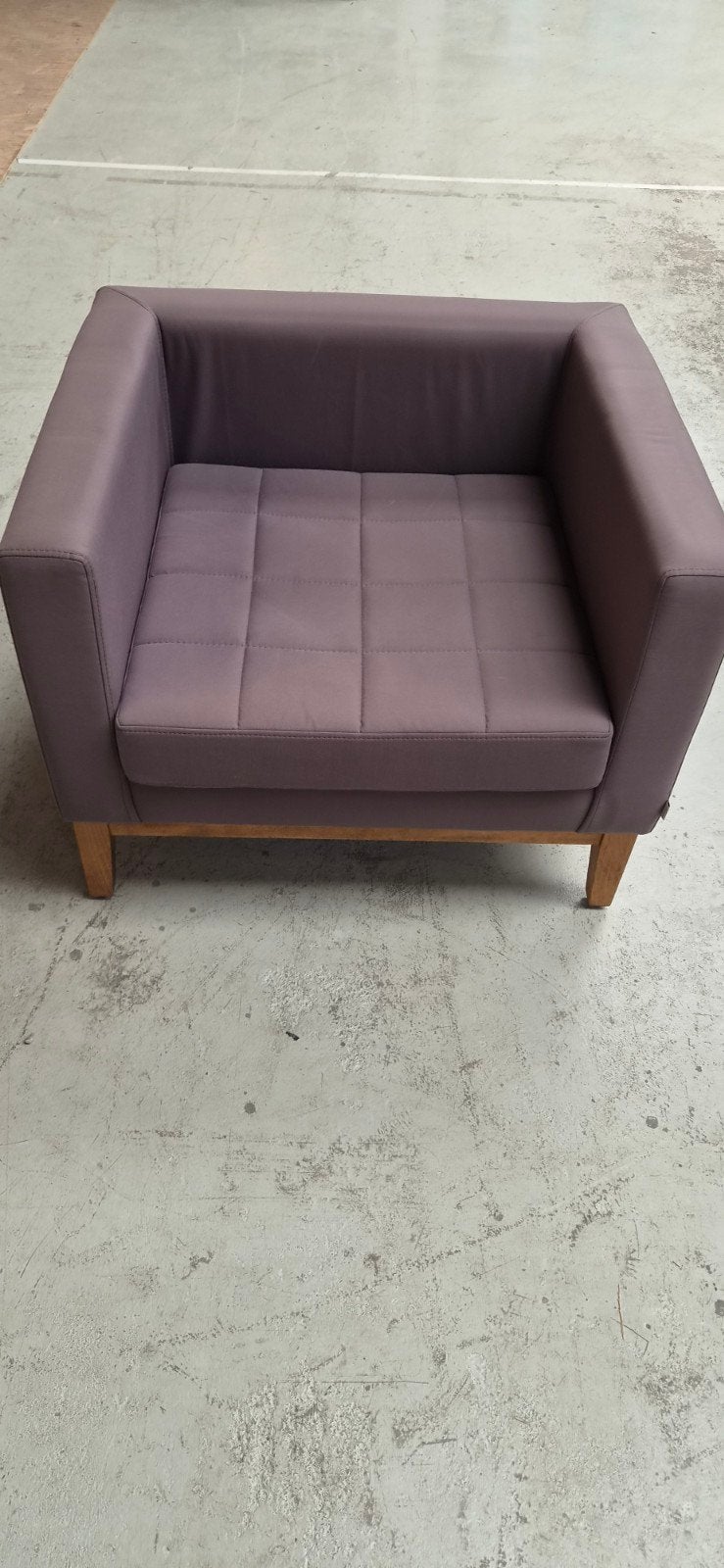 Comfortabele fauteuil - paars/grijs, Huis en Inrichting, Stoelen, Ophalen, Modern, Comfortabel, Gebruikt, Overige kleuren