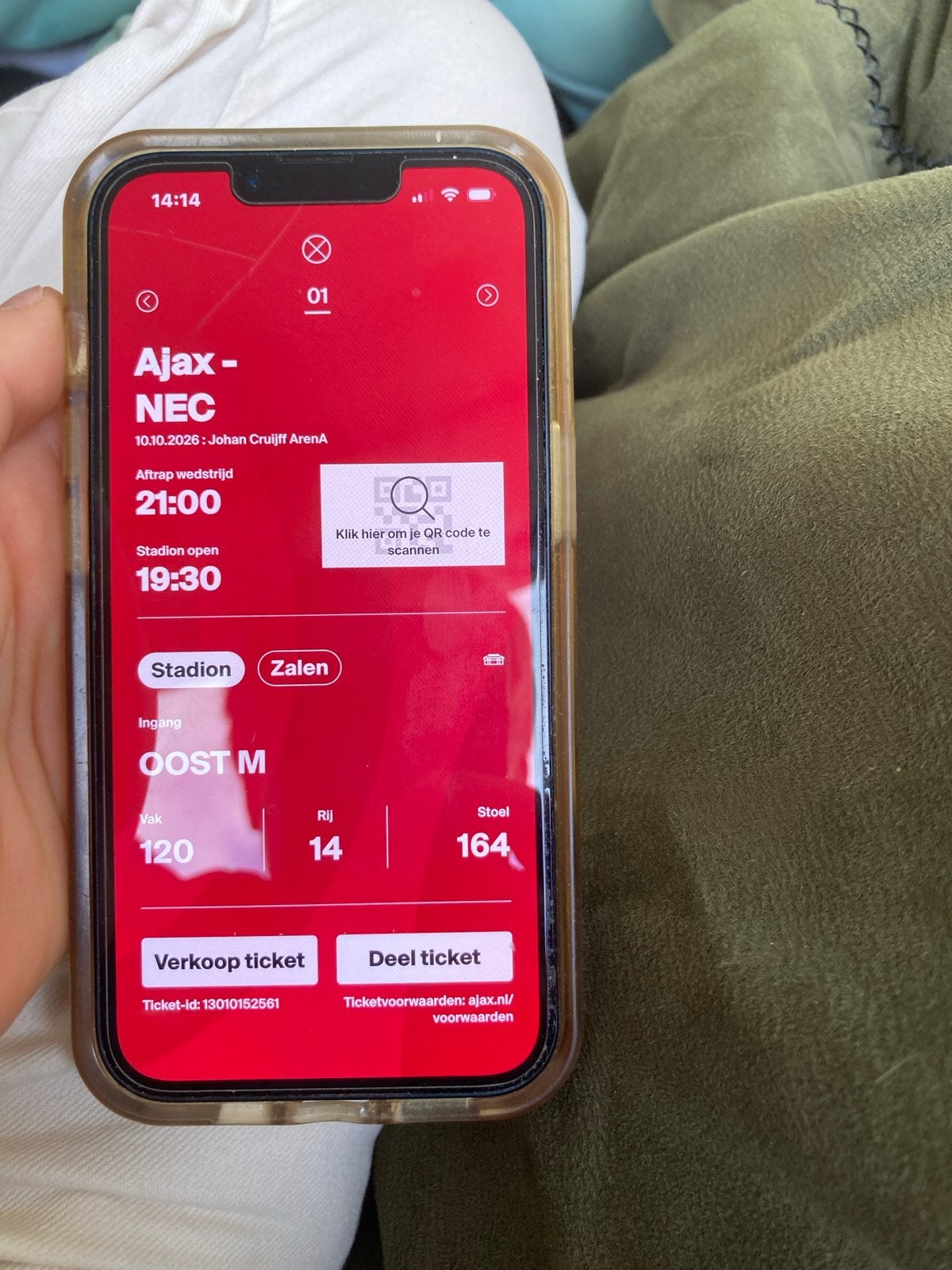 Ajax N.E.C. Kaartje, Tickets en Kaartjes