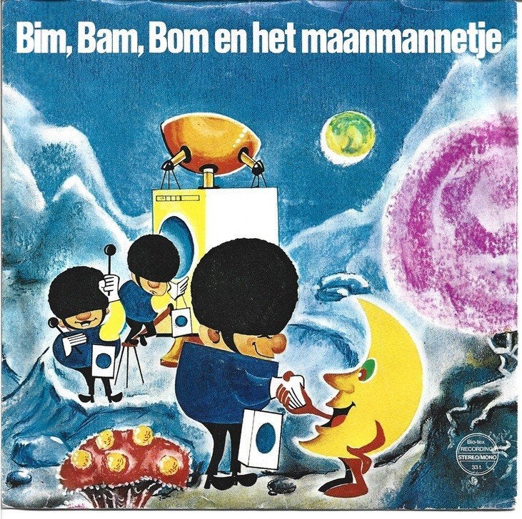Bim, Bam, Bom en het Maanmannetje Biotex uit 1970, Cd's en Dvd's, Gebruikt, Ophalen of Verzenden, Kinderen en Jeugd, 7 inch