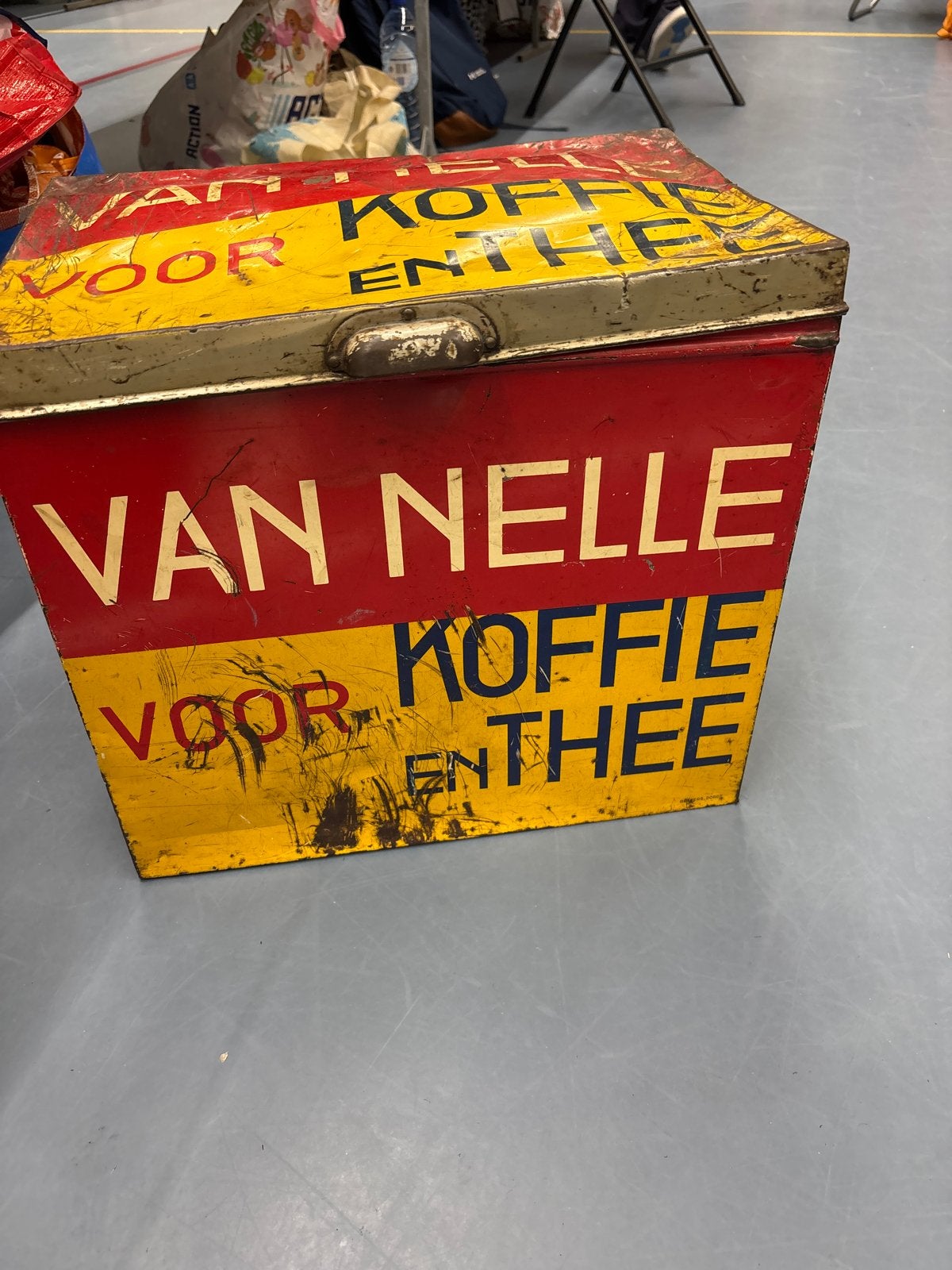 Vintage Van Nelle Koffie en Thee Blik - Authentiek, Ophalen of Verzenden