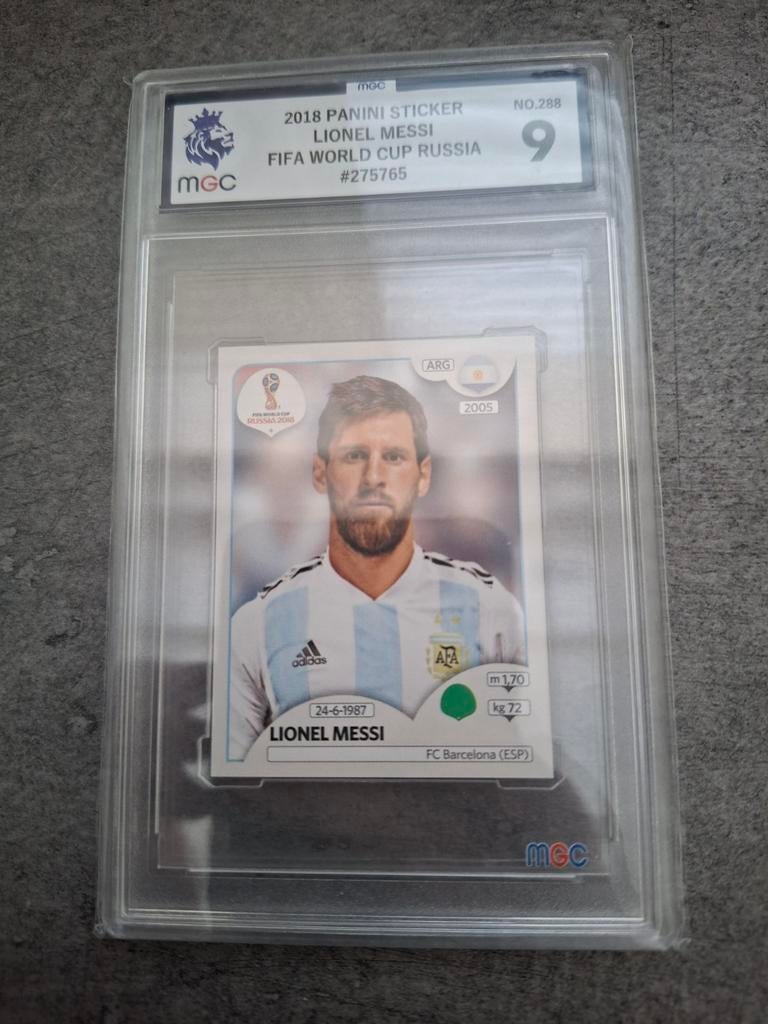 Panini sticker WK 2018 Rusland. Speler Lionel Messi., Hobby en Vrije tijd, Stickers en Plaatjes, Verzenden, Zo goed als nieuw