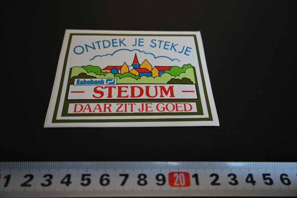 sticker Ontdek je stekje STEDUM Daar zit je goen, Ophalen, Zo goed als nieuw