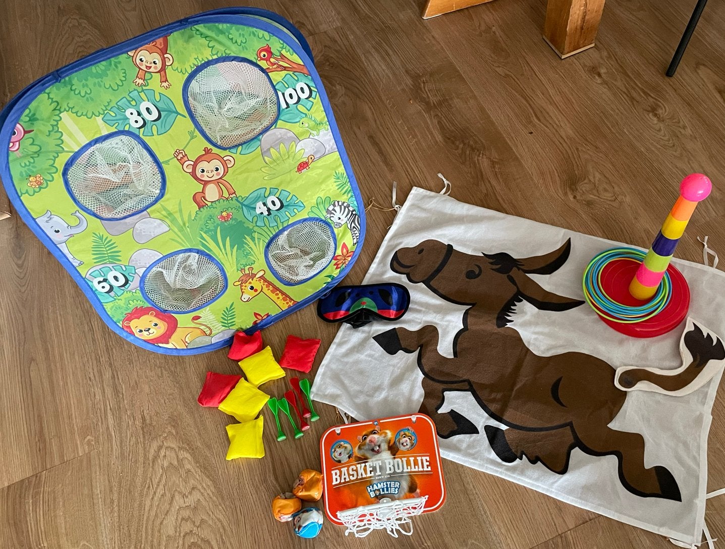 Kinderfeestje activiteiten: Ezeltje prik, ringwerpen, zakgoo, Ophalen of Verzenden, Gebruikt, Jongen of Meisje
