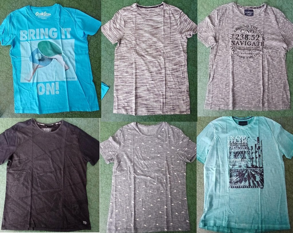 6 T shirts maat M / alle 6 voor 12,50, Kleding | Heren, Ophalen of Verzenden, Zo goed als nieuw, Maat 48/50 (M), Zwart