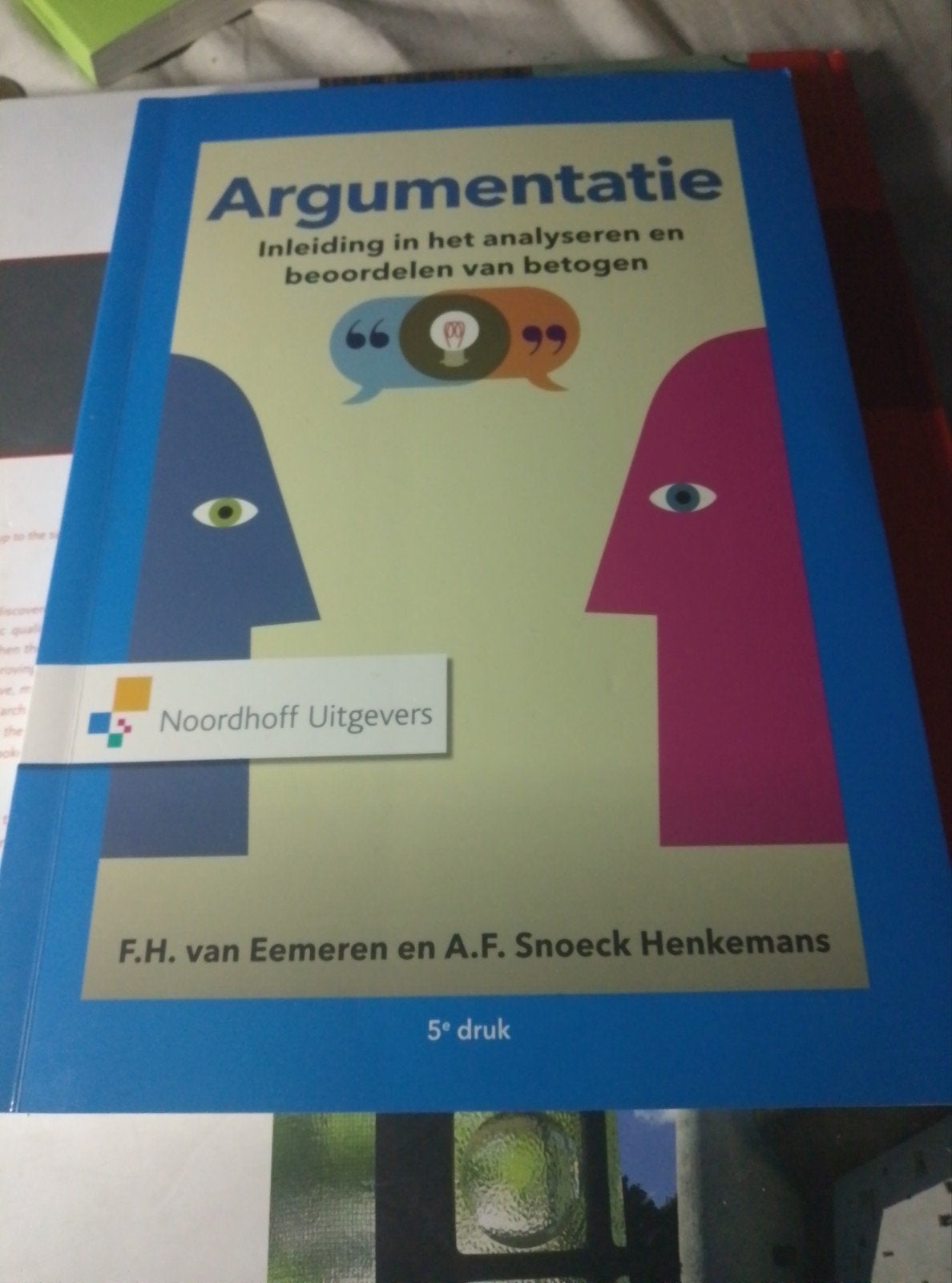 Argumentatie: Inleiding in het analyseren en beoordelen, Boeken, F.H. van Eemeren en A.F. Snoeck Henkemans, Zo goed als nieuw