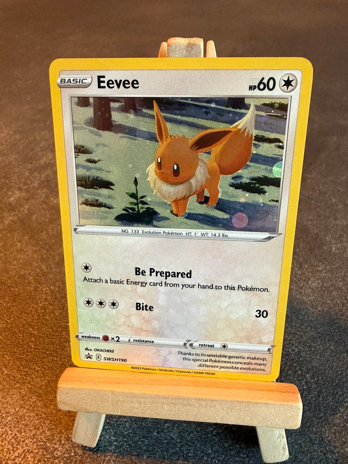 Eevee holo Pokémon Promo Swsh 190, Ophalen of Verzenden, Zo goed als nieuw