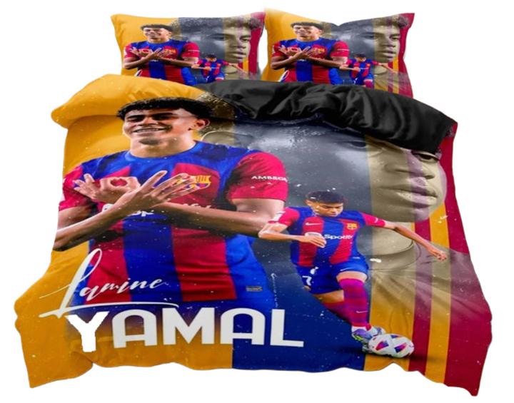 Lamine yamal dekbedovertrek 140x200 direct leverbaar, Ophalen of Verzenden, Zo goed als nieuw, Jongetje of Meisje, Dekbedovertrek