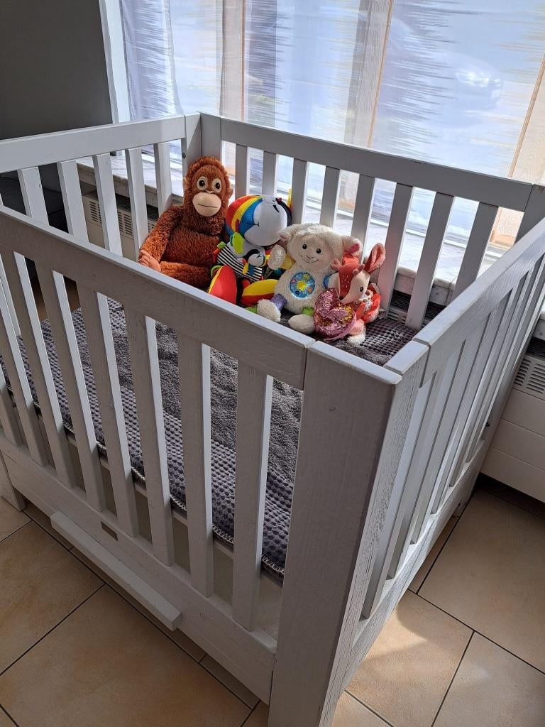 Massief hout Babypark / Babybox Coming Kids Salty Wit, Kinderen en Baby's, Boxen, Gebruikt, Rechthoekig, In hoogte verstelbaar