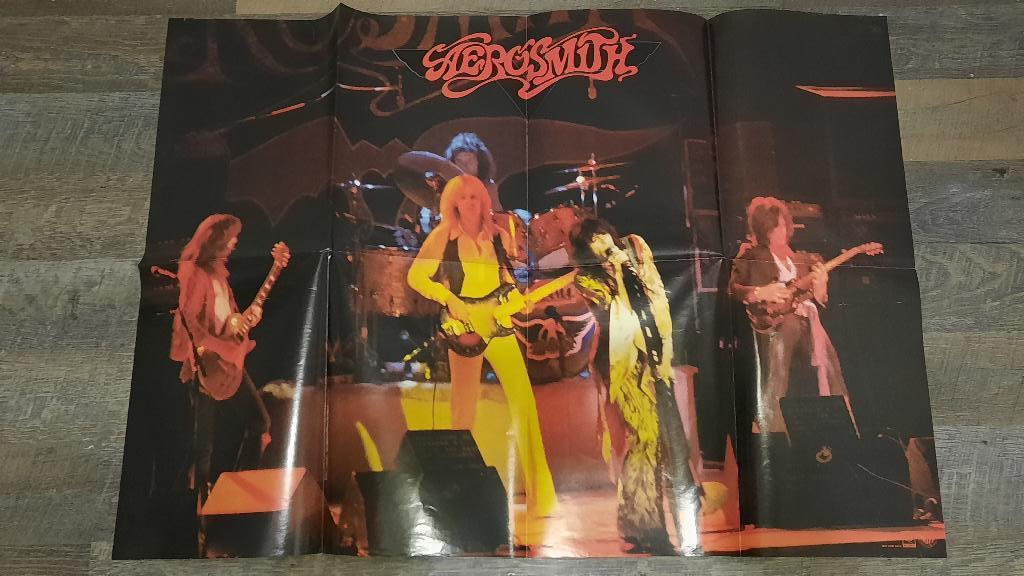 Vintage Aerosmith Band Stage Poster 1977' Japan, Verzamelen, Posters, Gebruikt, Muziek, Deurposter of groter, Rechthoekig Liggend