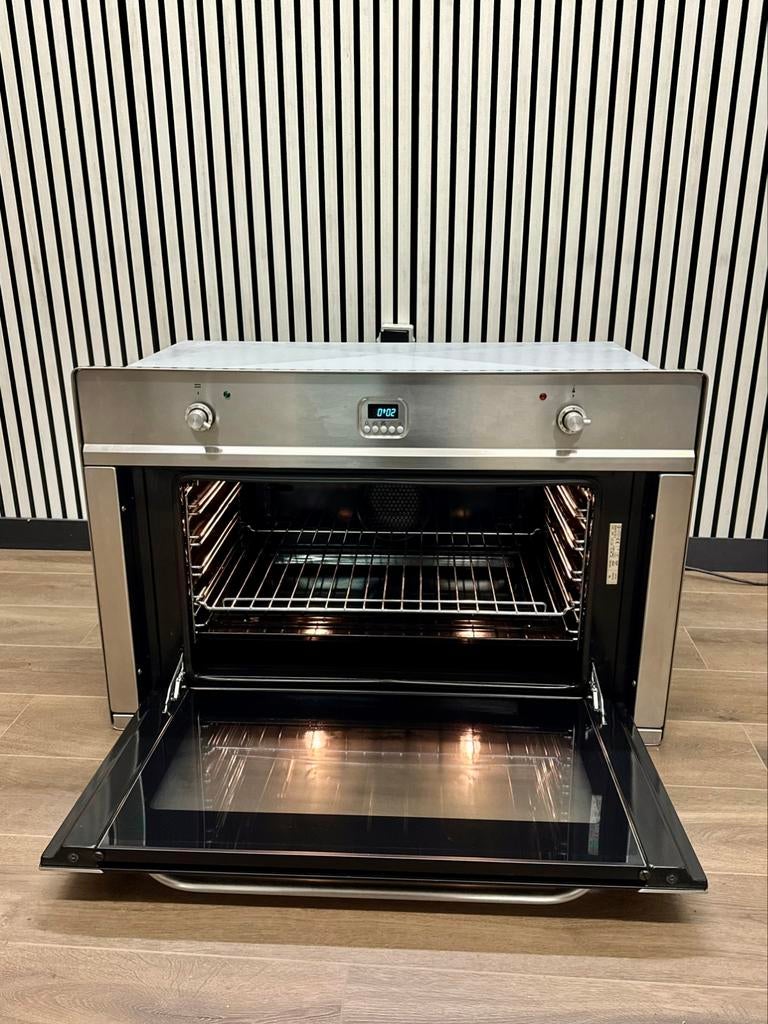 Luxe Boretti inbouwoven Multifunctioneel RVS 90 cm, Witgoed en Apparatuur, Ovens, Hete lucht, 60 cm of meer, Fornello Esperta