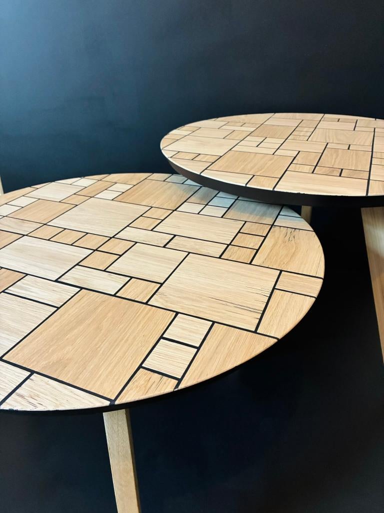 Vele verschillende unieke handgemaakte salontafels, Huis en Inrichting, Tafels | Salontafels, 50 tot 100 cm, 50 tot 75 cm, Design