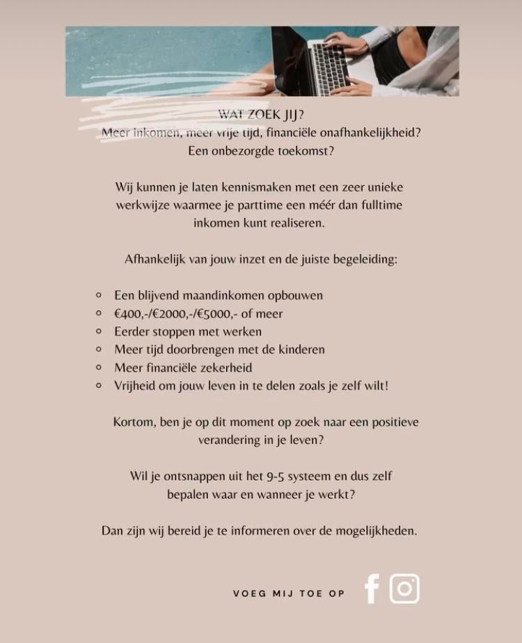 Meer inkomen, meer vrije tijd, financiële onafhankelijkheid, Vacatures, Vacatures | Thuiswerk, Variabele uren, Overige niveaus