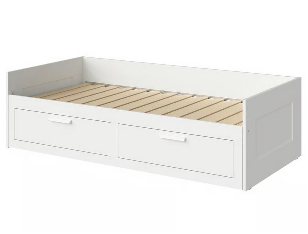 BRIMNES Bedbank 80x200 cm - Zo goed als nieuw!, Ophalen, Eenpersoons, Wit, Zo goed als nieuw