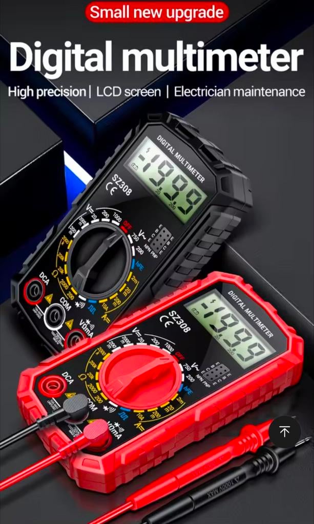 Digitale multimeter AC/ DC-stroommeter Spanningsweerstandsme, Doe-het-zelf en Verbouw, Meetapparatuur, Multimeter, Ophalen of Verzenden