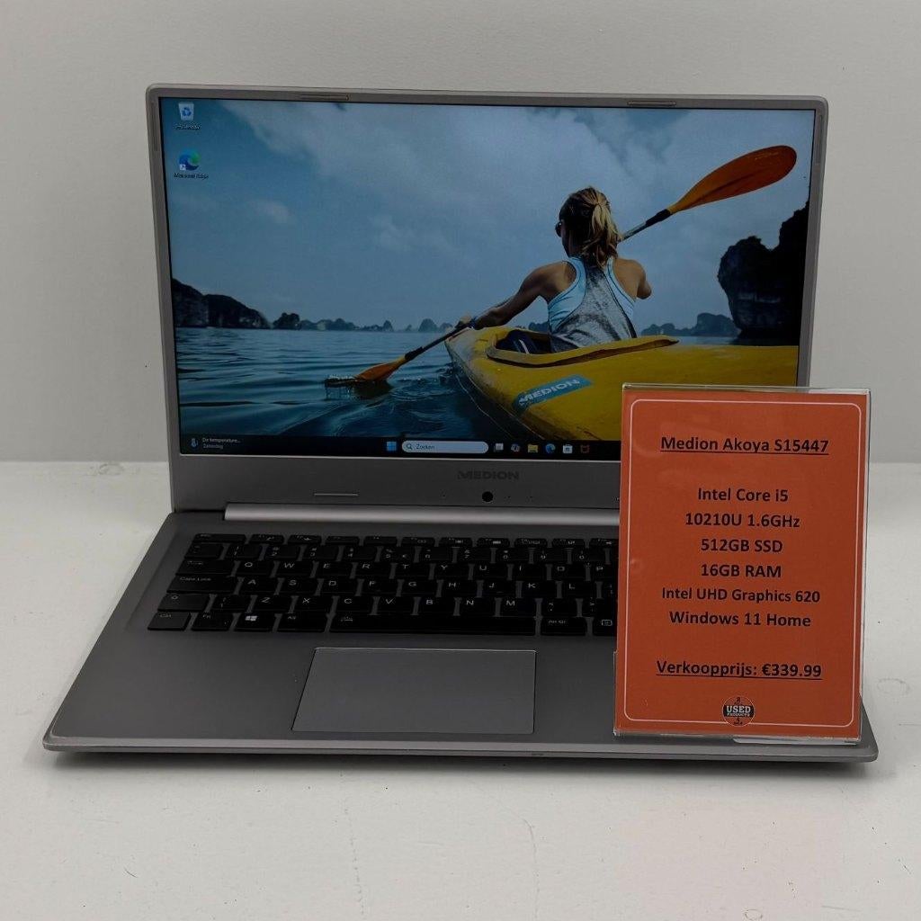 Medion Akoya S15447 Laptop | i5-10210U 16GB RAM 512GB SSD, Computers en Software, Windows Laptops, Met videokaart, 2 tot 3 Ghz