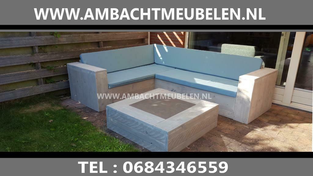 STOERE Steigerhouten Hoekbanken LOUNGEBANKEN Tuinbank ACTIE, Tuin en Terras, Ophalen, Nieuw, Steigerhout
