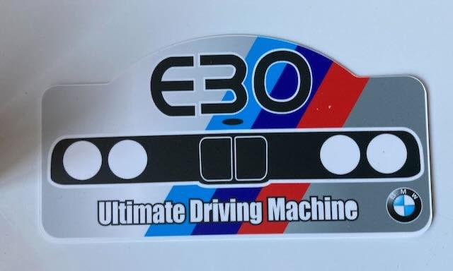 BMW E30  rallyschild  reclamebord, Ophalen of Verzenden, Zo goed als nieuw, Auto's