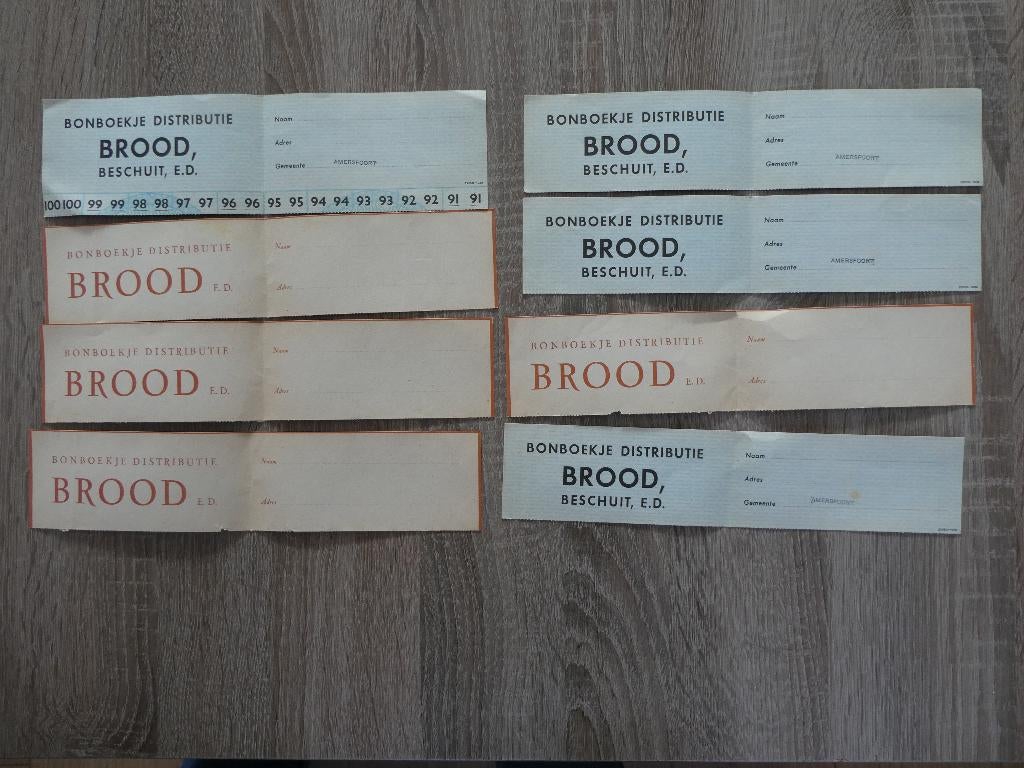 Brood en beschuit bonnen., Verzamelen, Ophalen of Verzenden, Overige soorten, Nederland, Overige typen