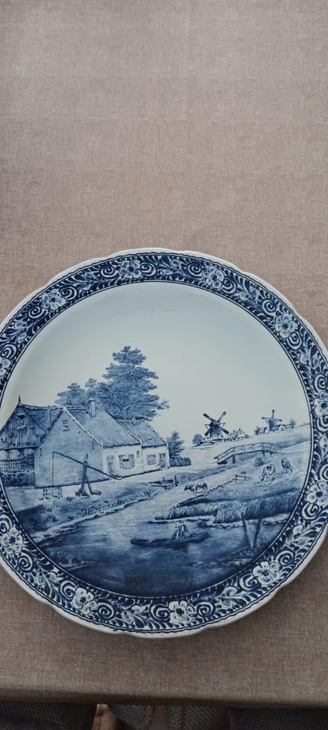 Delfts Blauw Wandbord Royal Sphinx Boch Hollandse Molen, Antiek en Kunst, Ophalen of Verzenden