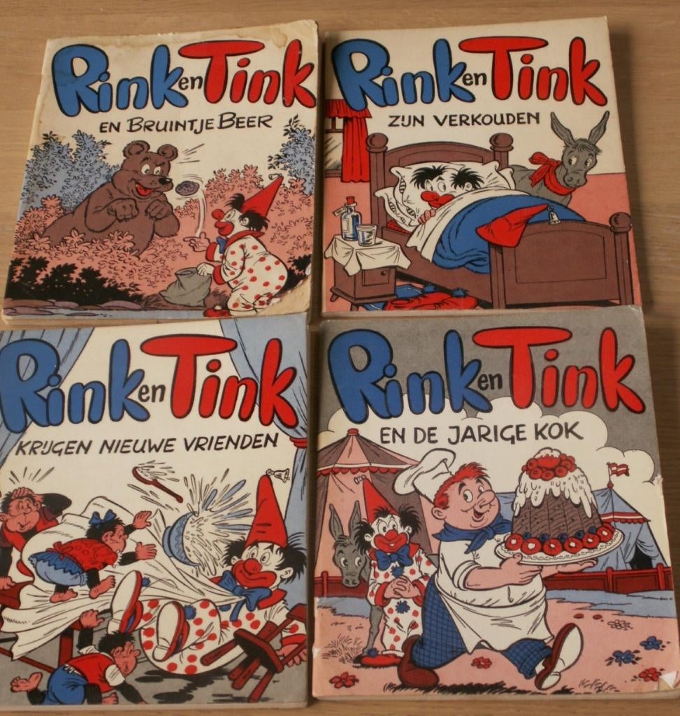 4 vintage boekjes Rink en Tink de jatige kok, verkouden, Antiek en Kunst, Antiek | Boeken en Bijbels, Ophalen of Verzenden