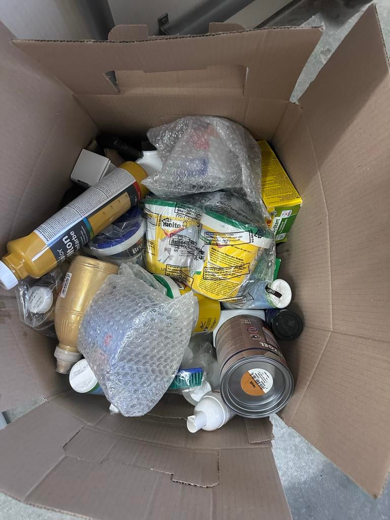 Diverse verf en lak- kit- Opruiming!, Gebruikt, Overige kleuren, ., Ophalen of Verzenden