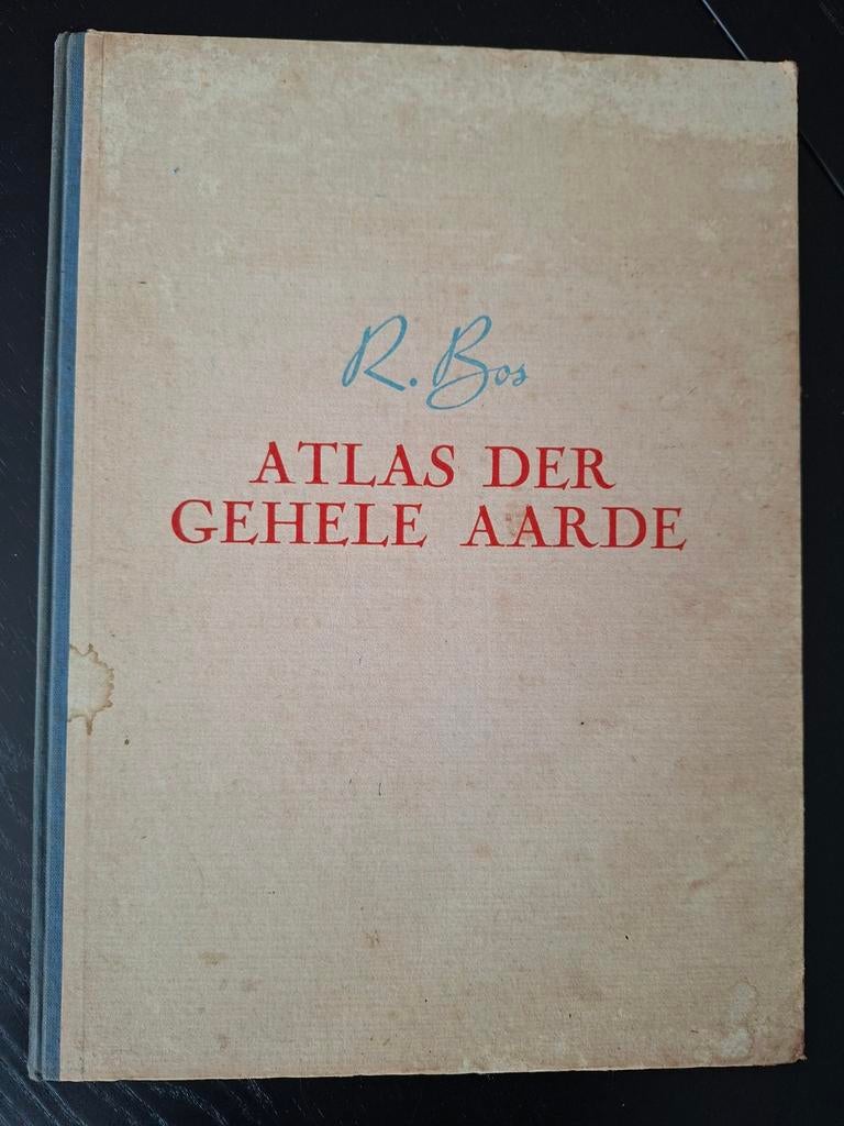 Oude Bosatlas der gehele aarde, Boeken, Atlassen en Landkaarten, Bosatlas, Ophalen of Verzenden, 1800 tot 2000, Wereld