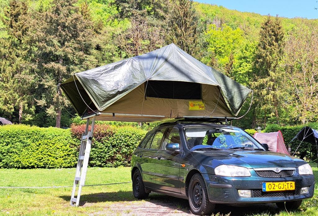 Daktent 2-pers te huur, Caravans en Kamperen, Tenten, Ophalen, Zo goed als nieuw, Tot en met 2