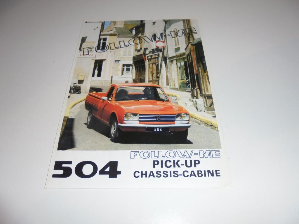 brochure Peugeot 504 Pick-up  1980, Ophalen of Verzenden, Nieuw, Peugeot