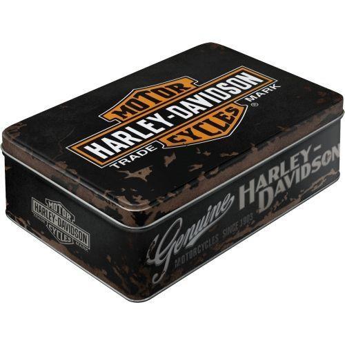 Harley Davidson motorcycles flat koektrommel reclame blik, Ophalen of Verzenden, Nieuw, Auto's
