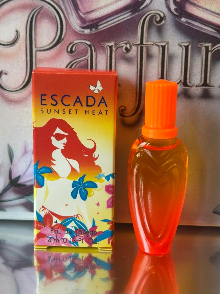 Escada - sunset heat miniature 4ml edt, Ophalen of Verzenden, Nieuw, Miniatuur, Gevuld