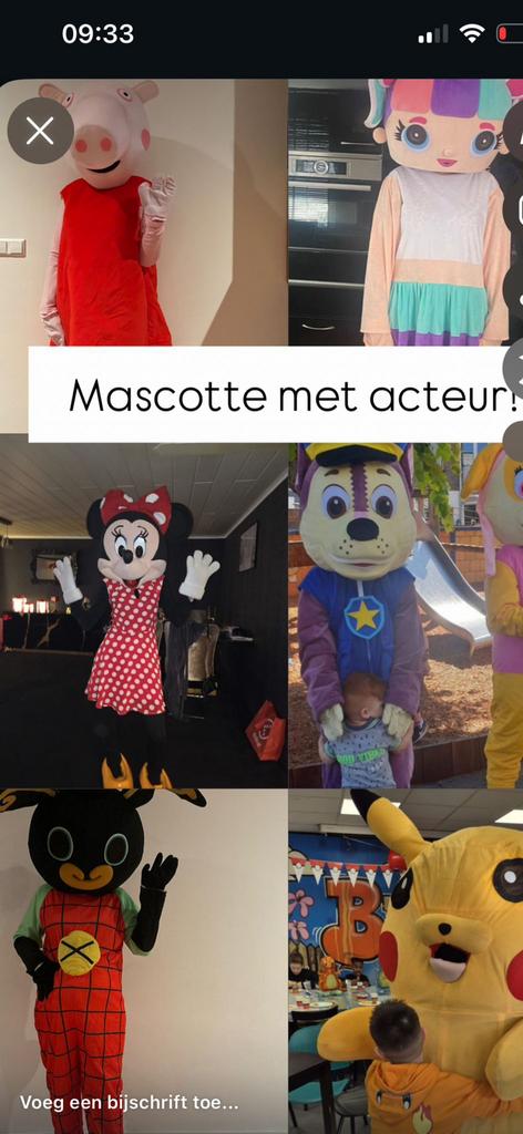 Mascotte, Ophalen, Zo goed als nieuw, Verjaardag