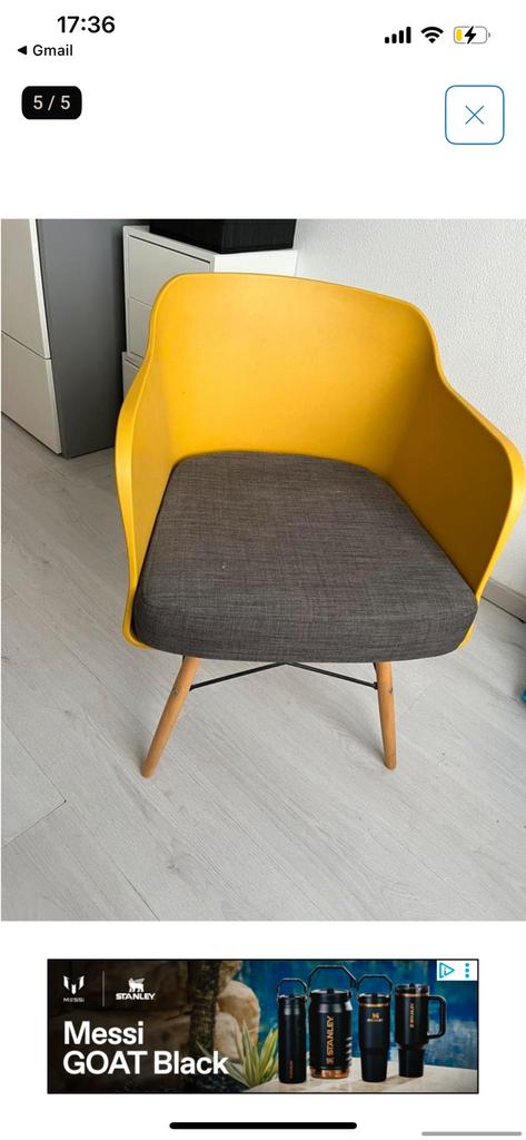 Gele stoel, Ophalen, Zo goed als nieuw, Eenpersoons, Minder dan 150 cm