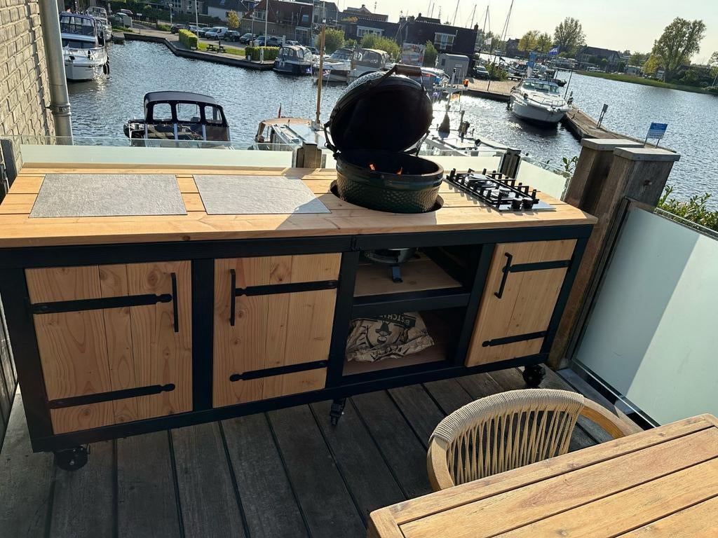 Prachtig unieke buitenkeuken opmaat met accessoires mogelijk, Ophalen of Verzenden, Nieuw, Houtskool