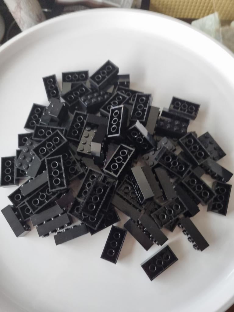 100 nieuwe lego stenen 2x4 ( 3001 ) zwart / black, Ophalen of Verzenden, Nieuw, Losse stenen, Lego