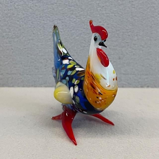 Handgemaakt Murano glazen haan – ca. jaren '70, Ophalen of Verzenden, Zo goed als nieuw, Dier