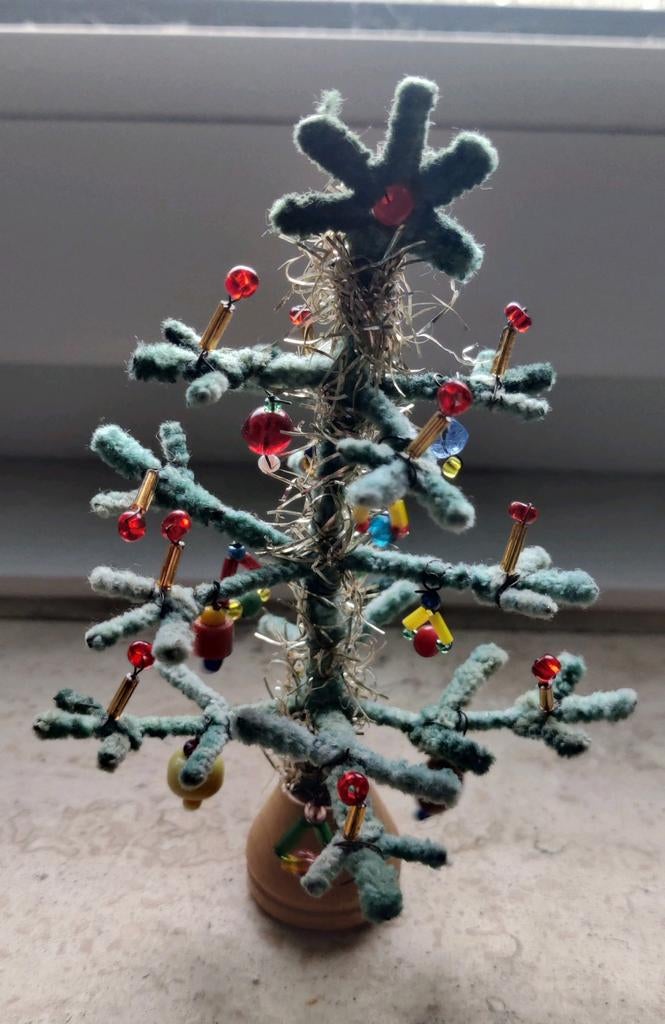 Oud kerstboompje gablonz, Ophalen of Verzenden