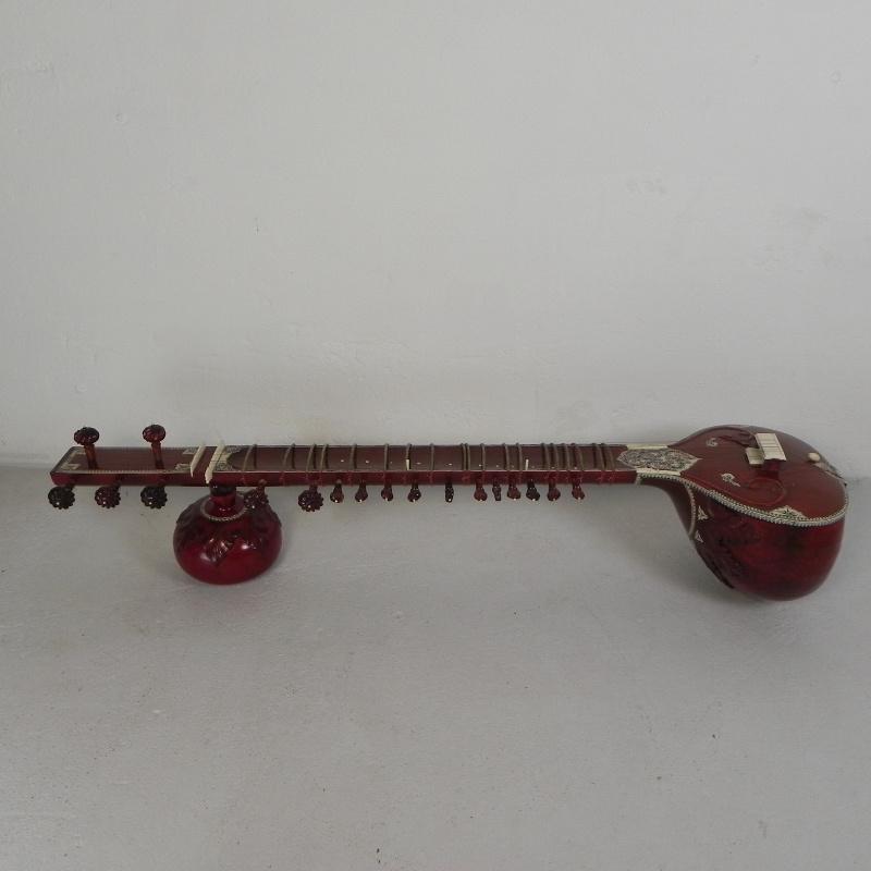 Authentieke sitar met houten kist in prachtige staat, Muziek en Instrumenten, Snaarinstrumenten | Overige, Gebruikt, -, -, Ophalen of Verzenden