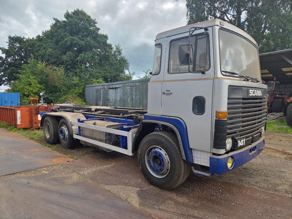 SCANIA 141 V 8 .CONTAINER SYSTEEM., Scania, Bedrijf, Zilver of Grijs, Te koop