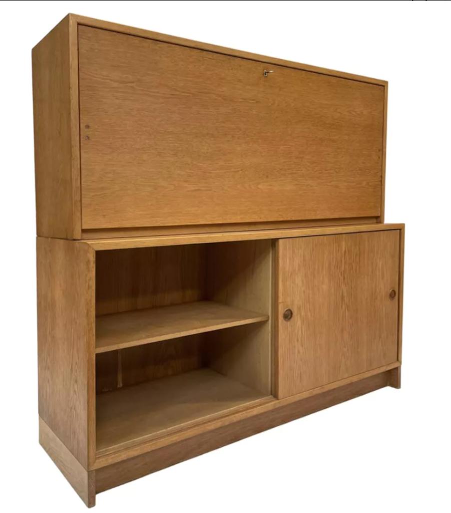 Vintage kast Borge Mogensen wandkasten jaren 60 design, Vintage, Vintage, 150 tot 200 cm, Ophalen of Verzenden