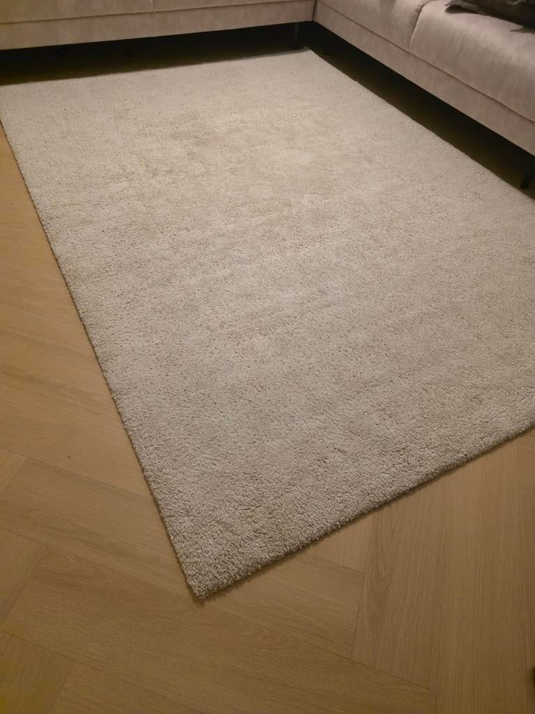 Beige vloerkleed 170x230 tapijt, Gebruikt, Beige, Ophalen of Verzenden, Minder dan 10 m²