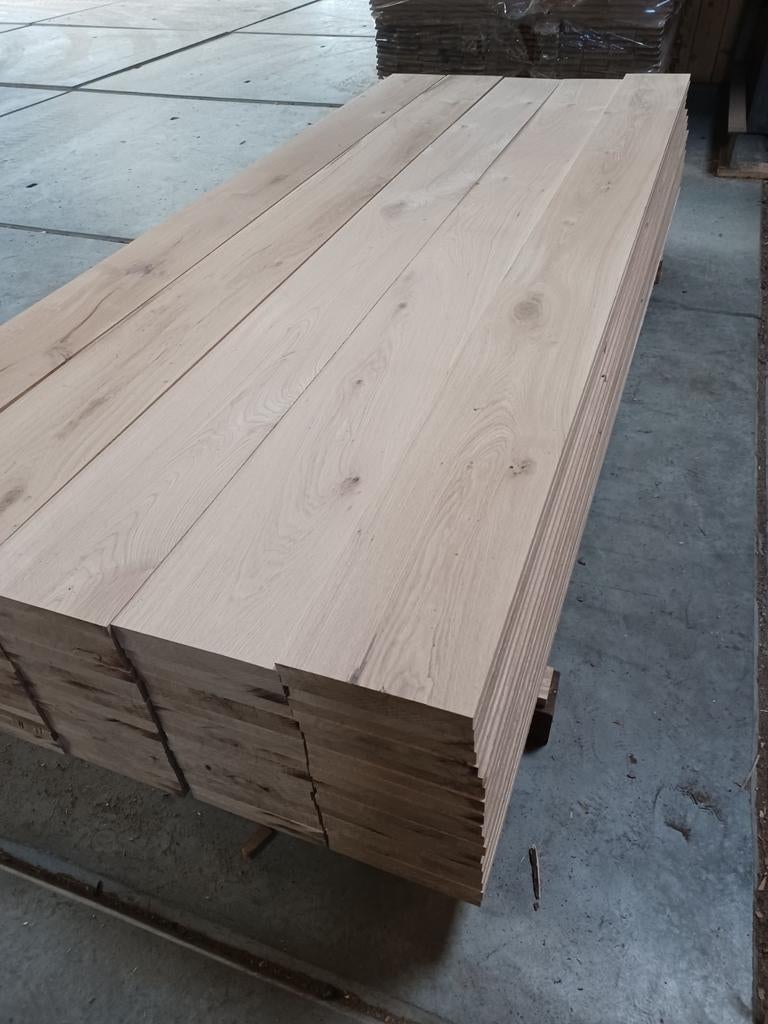 Nieuw eiken KD rustiek eiken planken Geschaafd, Ophalen, 25 tot 50 mm, Eiken, Nieuw