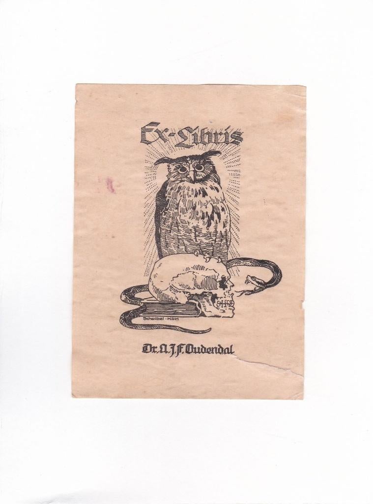 Ex-Libris - Dr. A.J.F. Oudendal, Ophalen of Verzenden, Gelezen, Overige onderwerpen