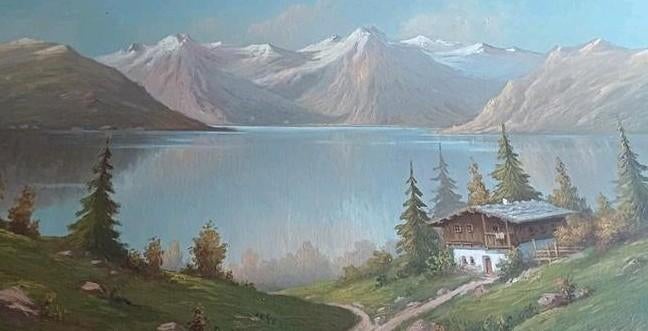 schilderij Pierre Delcour 40 x 80 cm, Ophalen of Verzenden