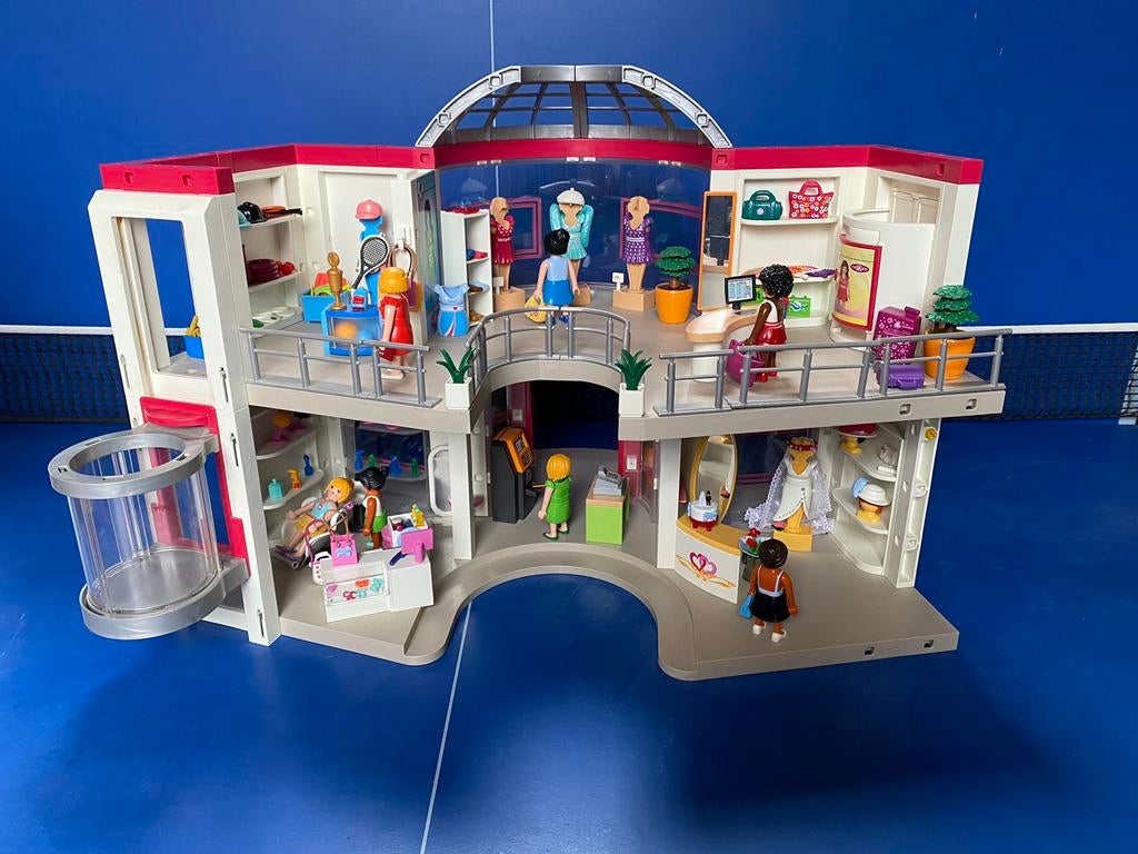 Playmobil winkelcentrum met uitbreidingssets, Ophalen, Zo goed als nieuw, Complete set