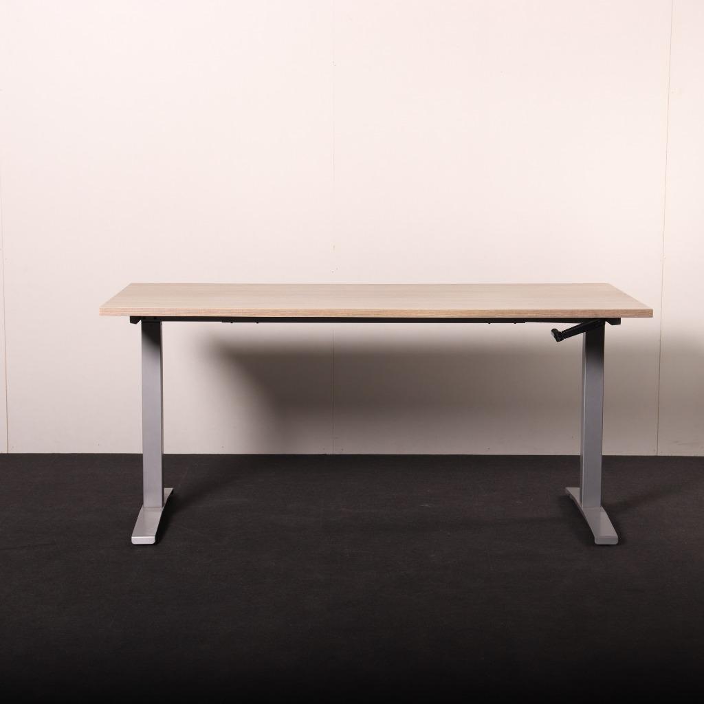 Slingerbureau zit/sta 160x80cm met nieuw blad 72-120cm, Huis en Inrichting, Bureaus, Gebruikt, In hoogte verstelbaar, Ophalen of Verzenden
