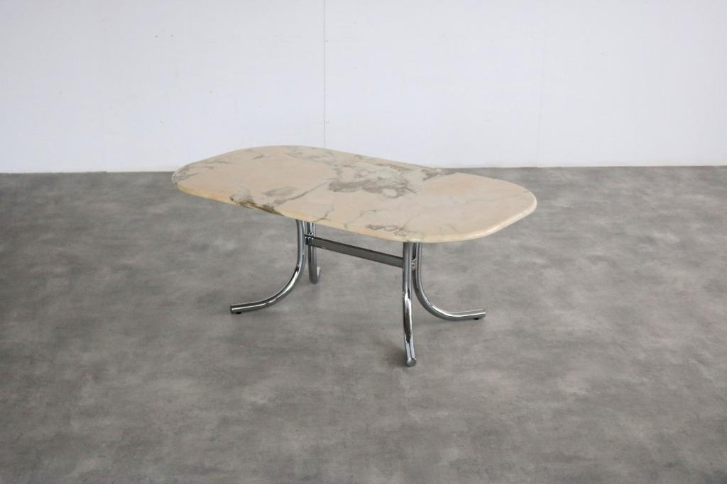 vintage salontafel | tafel | marmer | Zweden (2), Ophalen of Verzenden, Gebruikt, Overige materialen