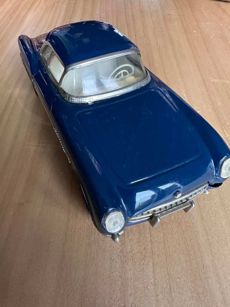 Vintage Chevrolet Corvette 1956 van blik donkerblauw, Ophalen of Verzenden, Zo goed als nieuw, Auto, Overige merken