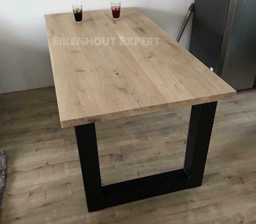 Foto 25 van Eiken Boomstam Eettafel Tafel Eikenhout BINNEN 1WEEK BEZORGD