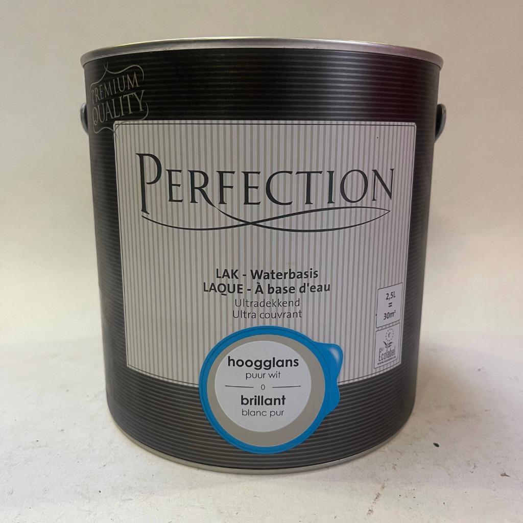 Perfection Lak Verf Puur Wit Hoogglans Ultradekkend 2.5L, Perfection, Nieuw, Perfection, Ophalen of Verzenden